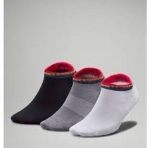 Lululemon Daily Stride Ankle Socks 3 Pack Rainbow Size Medium New With Tags